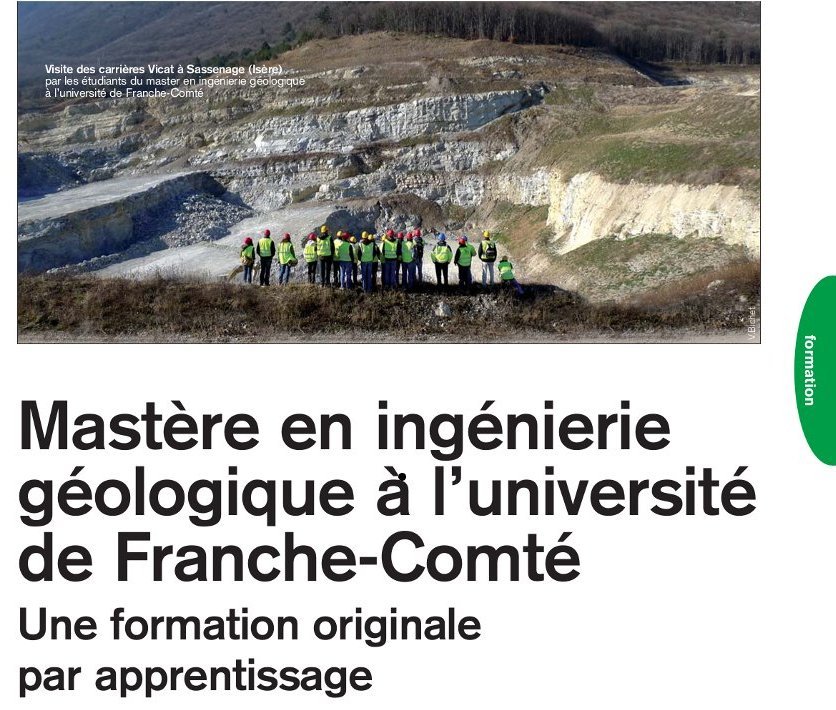 Articles sur le CMI de géologie appliquée - Mines & Carrières n°195